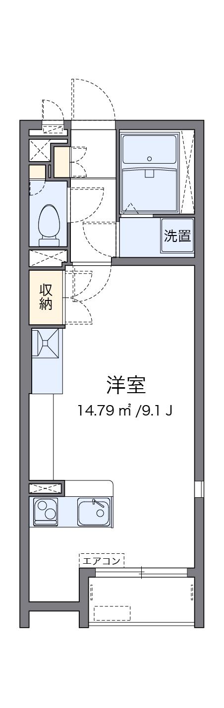 ミランダララモナ K2(ワンルーム/2階)の間取り写真