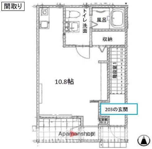 ニシモビラ23(ワンルーム/1階)の間取り写真
