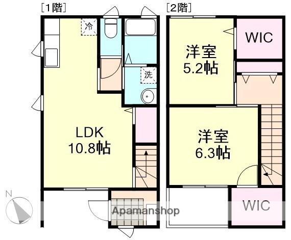 マルベリー(2LDK)の間取り写真