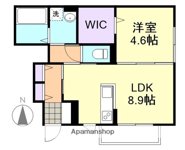 RADICALE Ⅱ(1LDK/1階)の間取り写真