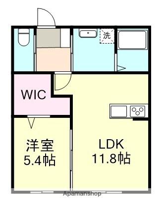 ソレイユみそらⅣ(1LDK/1階)の間取り写真
