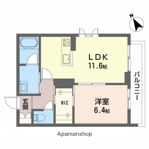 グリーンコート(1LDK/2階)の間取り写真