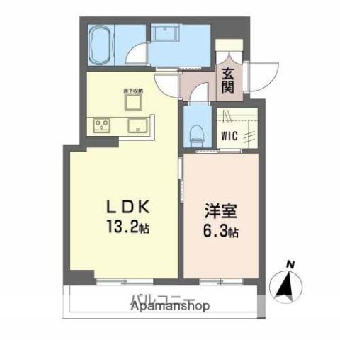 ディマーネⅡ(1LDK/1階)の間取り写真