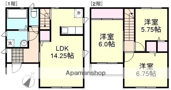 水島臨海鉄道 福井駅(岡山) 徒歩7分 2階建 築2年(3LDK)の間取り写真