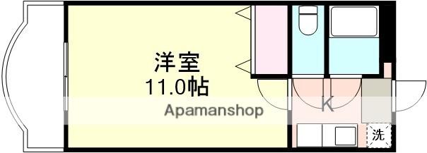 ジュネス新倉敷(1K/2階)の間取り写真