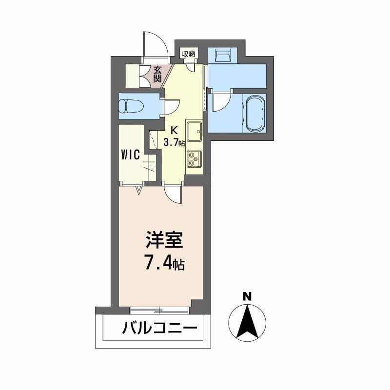 SPREZIO(1K/2階)の間取り写真