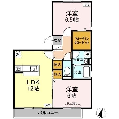 パーチェ(2LDK/3階)の間取り写真