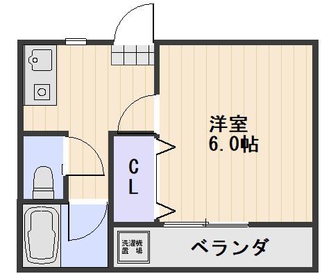 ル・クール瀬戸Ⅰ棟(1K/3階)の間取り写真