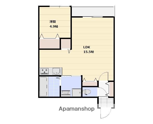 グランデール(1LDK/2階)の間取り写真