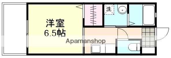 COURT CLAN A棟(1K/1階)の間取り写真