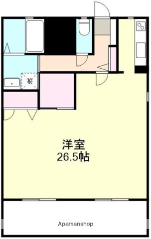 COURT CLAN A棟(ワンルーム/1階)の間取り写真