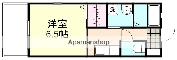 COURT CLAN A棟(1K/1階)の間取り写真