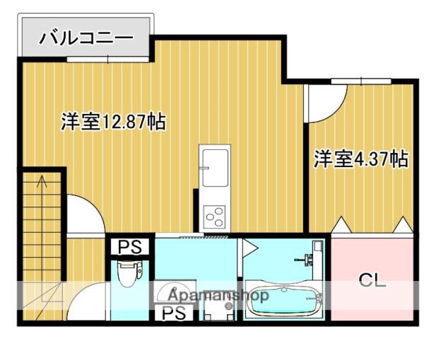 CASA GRANDE(1LDK/2階)の間取り写真
