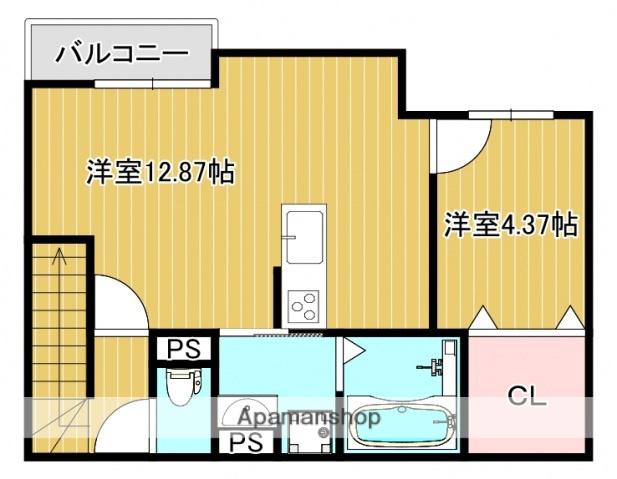 CASA GRANDE(1LDK/2階)の間取り写真
