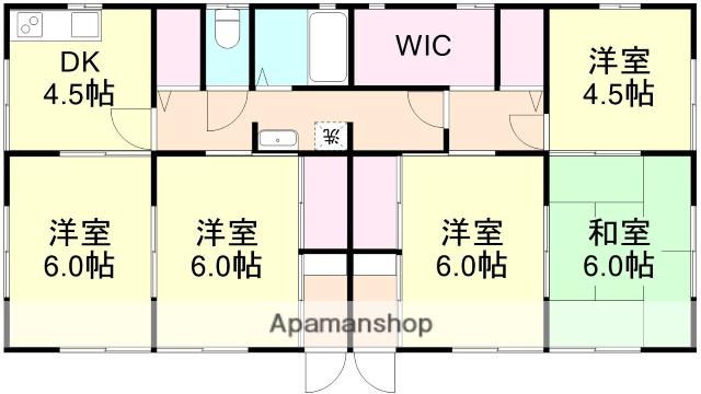 山陽本線 新倉敷駅 徒歩30分 1階建 築31年(5DK)の間取り写真