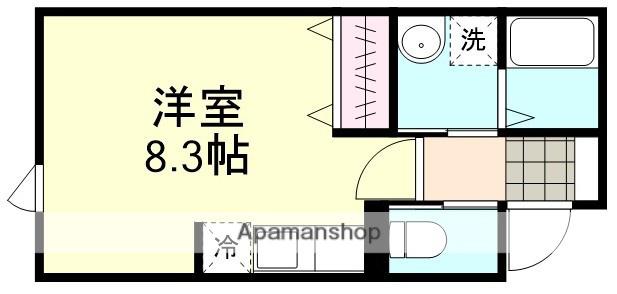 セレーノ新倉敷(ワンルーム/1階)の間取り写真