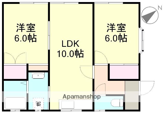 山陽本線 倉敷駅 バス乗車時間：28分 松竹梅バス停で下車 徒歩1分 1階建 築29年(2LDK)の間取り写真