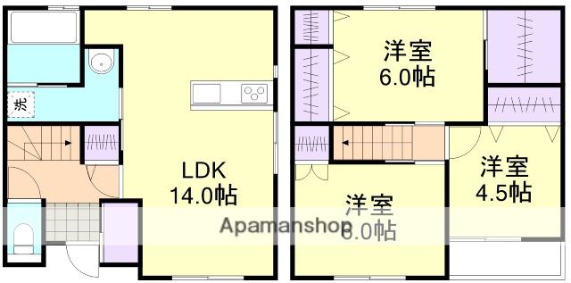 アンジュール　Ａ棟(3LDK)の間取り写真