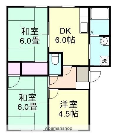 サンフレッチェ B(3DK/2階)の間取り写真