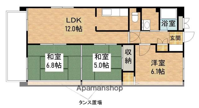 コープ野村京山(3LDK/3階)の間取り写真