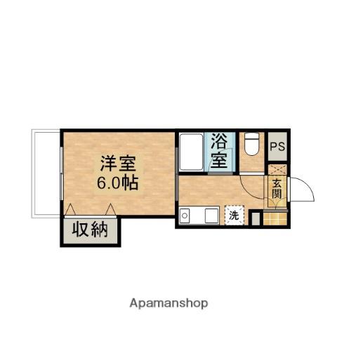 かわい富町マンション(1K/2階)の間取り写真