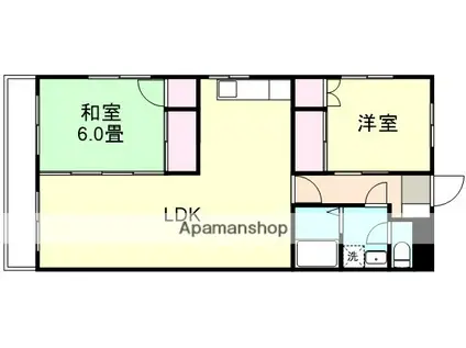 ヒルトンハイツ(2LDK/3階)の間取り写真