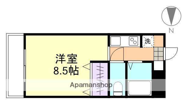 ウィステリアコート田ノ上Ⅱ(ワンルーム/2階)の間取り写真