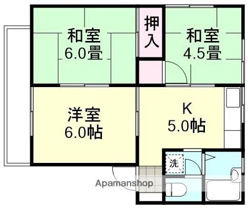 コーポ岸本A棟(3K/2階)の間取り写真
