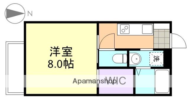 クラスタ玉島Ⅱ(1K/2階)の間取り写真