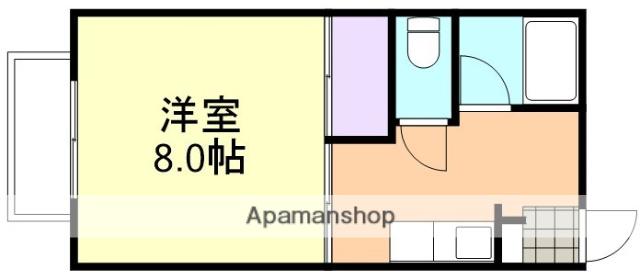 ピュア笹沖(1K/2階)の間取り写真