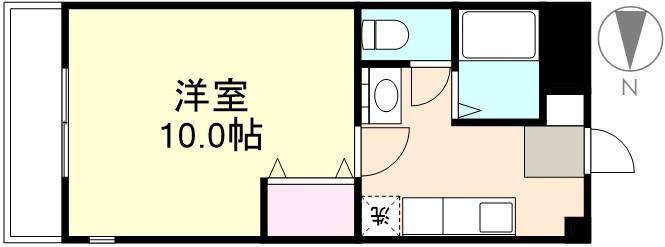 エスポワール(1K/3階)の間取り写真