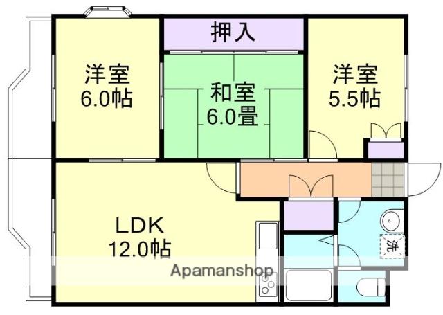 ニューマリッチ有楽Ⅰ(3LDK/4階)の間取り写真
