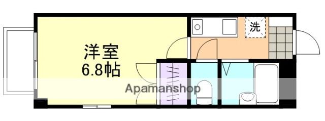 ニューシティアベニューB棟(1K/2階)の間取り写真