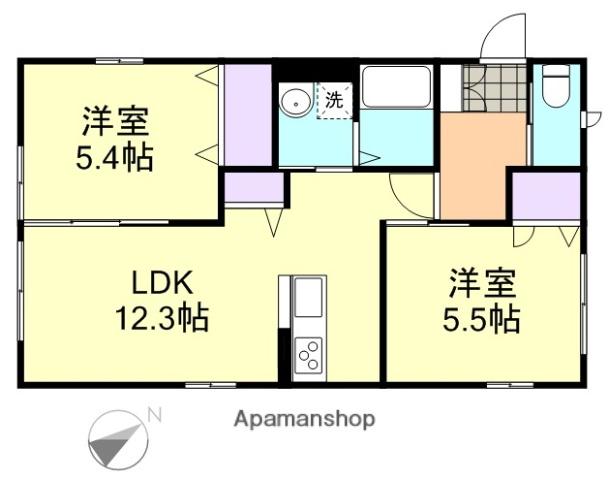 ARPEGEⅠ(2LDK/1階)の間取り写真