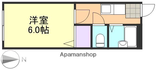 ベルデコート(1K/2階)の間取り写真
