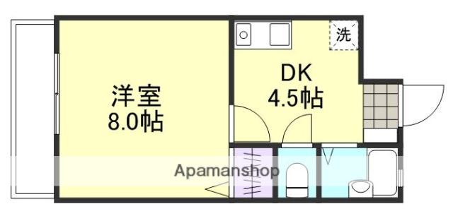 ジョリーメゾンアイ(1DK/3階)の間取り写真