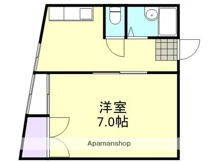 エミリービル(1K/2階)の間取り写真