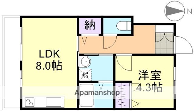 ソレイユⅡ(1LDK/1階)の間取り写真