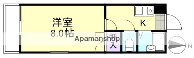 TMⅡマンション(1K/2階)の間取り写真