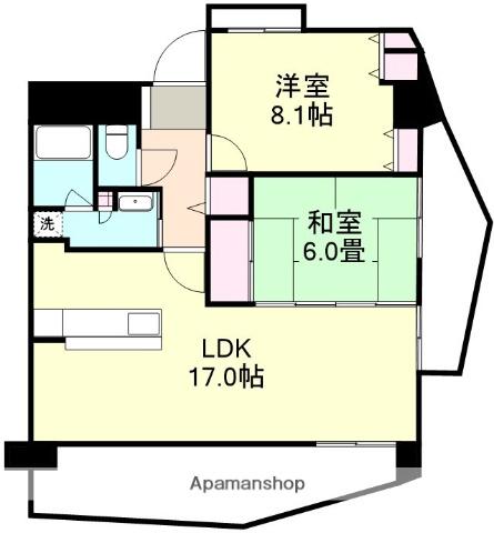 両備グレースマンション倉敷南町(2LDK/3階)の間取り写真