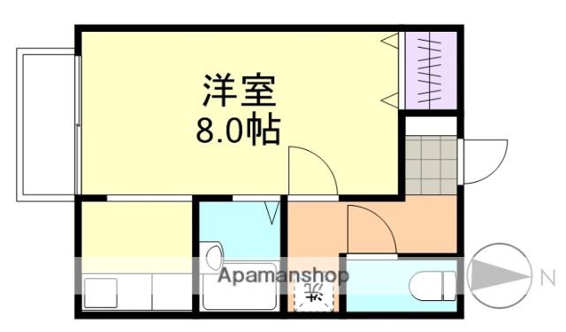 ハイツマスカットⅡ(1K/1階)の間取り写真
