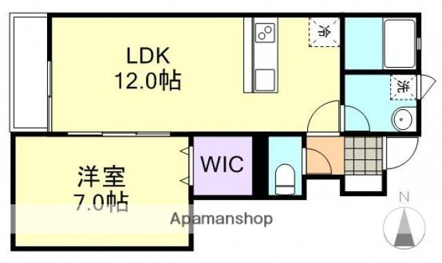 エクセレンス A棟(1LDK/1階)の間取り写真