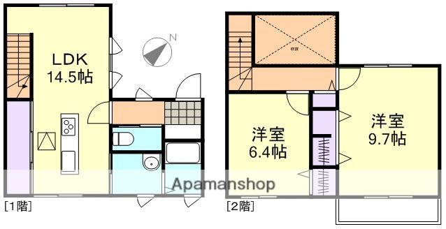 ハレクラニ　Ａ棟(2LDK)の間取り写真