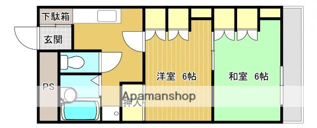 サンクレスト老松(2K/3階)の間取り写真