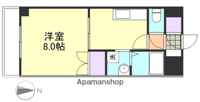 グローリー中庄(1K/2階)の間取り写真