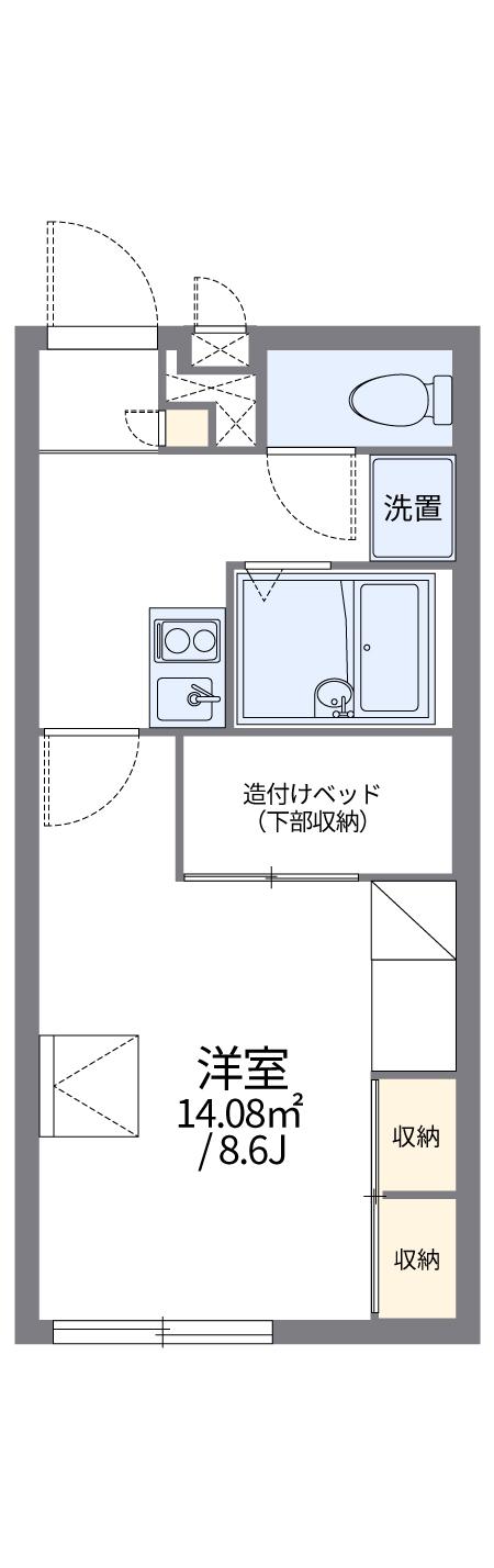 レオパレスジュネス(1K/1階)の間取り写真