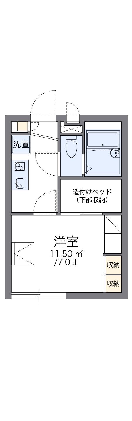 レオパレス芳田(1K/2階)の間取り写真