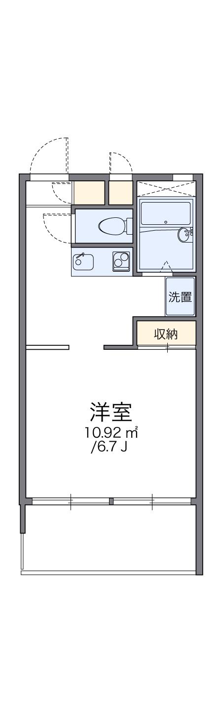 レオパレスSUZAKI(1K/2階)の間取り写真