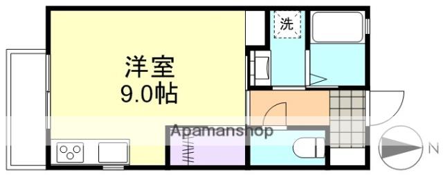 BEL WISTERIA大島(ワンルーム/1階)の間取り写真
