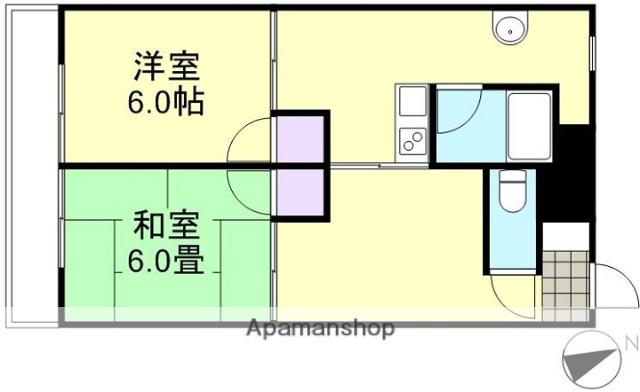 伸和マンションⅠ(3K/2階)の間取り写真